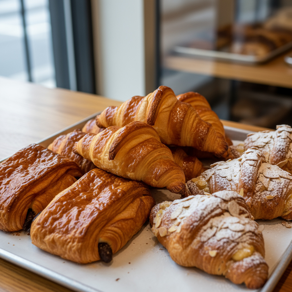 Assortment of French viennoiserie at Baked Mood Pâtisserie